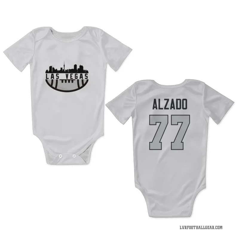 Lyle Alzado  White Las Vegas Raiders  Gray Newborn & Infant Bodysuit