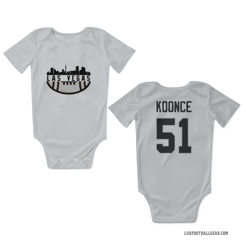 Malcolm Koonce  White Las Vegas Raiders  Newborn & Infant Bodysuit