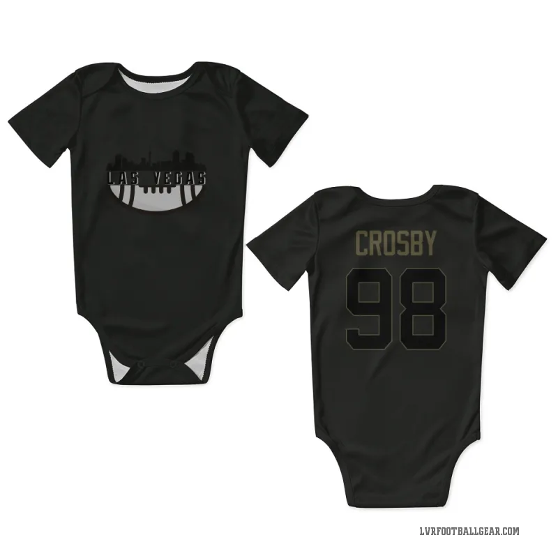 Maxx Crosby  Black Las Vegas Raiders  Service Newborn & Infant Bodysuit