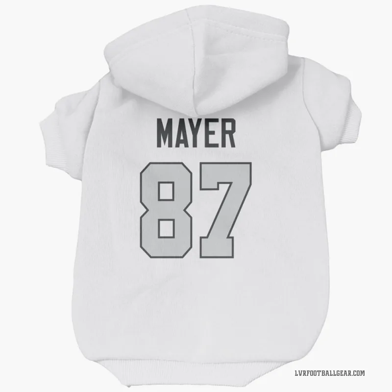 Michael Mayer  White Las Vegas Raiders  Gray Cat & Dog Pet Hoodie