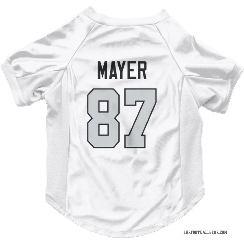 Michael Mayer  White Las Vegas Raiders  Gray Cat & Dog Pet Jersey