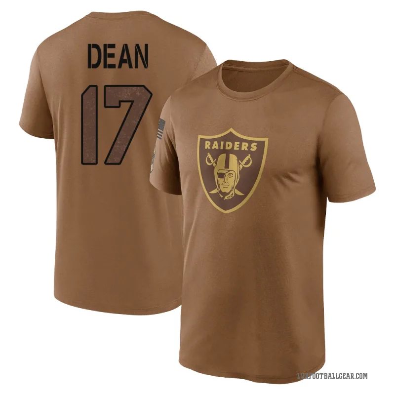 Nakobe Dean Youth Brown Las Vegas Raiders 2023 Salute To Service Performance T-Shirt