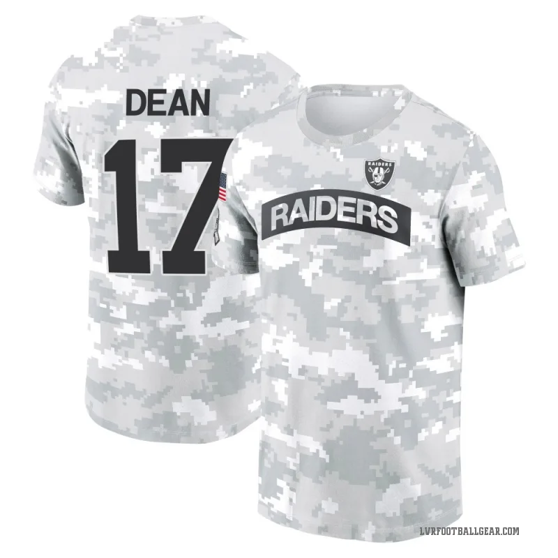 Nakobe Dean Youth Camo Las Vegas Raiders Arctic 2024 Salute to Service Performance T-Shirt