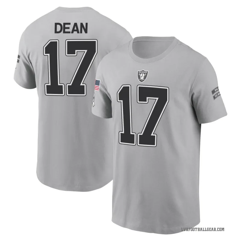 Nakobe Dean Youth Gray Las Vegas Raiders 2024 Salute to Service T-Shirt