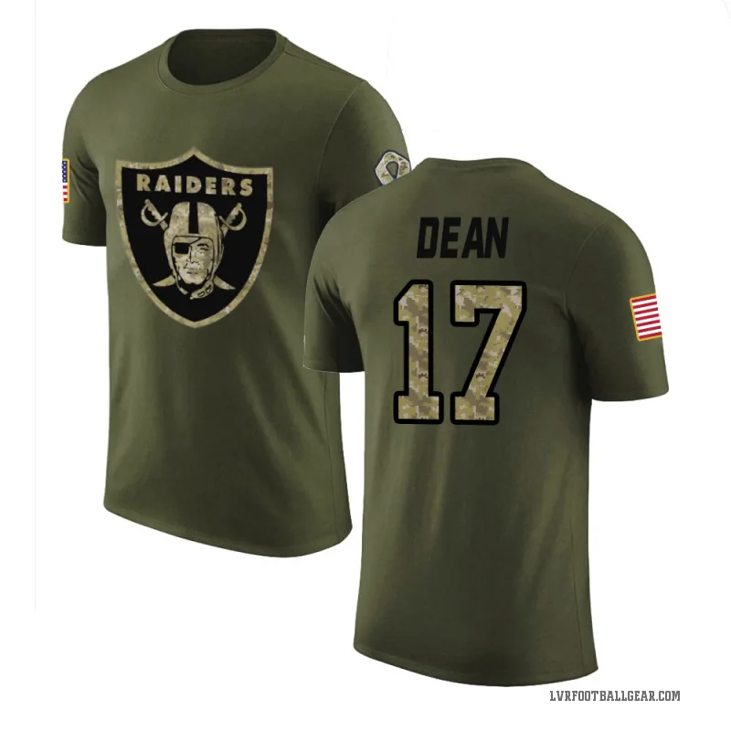 Nakobe Dean Youth Olive Las Vegas Raiders Salute to Service T-Shirt