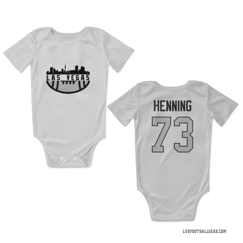 Niklas Henning  White Las Vegas Raiders  Gray Newborn & Infant Bodysuit