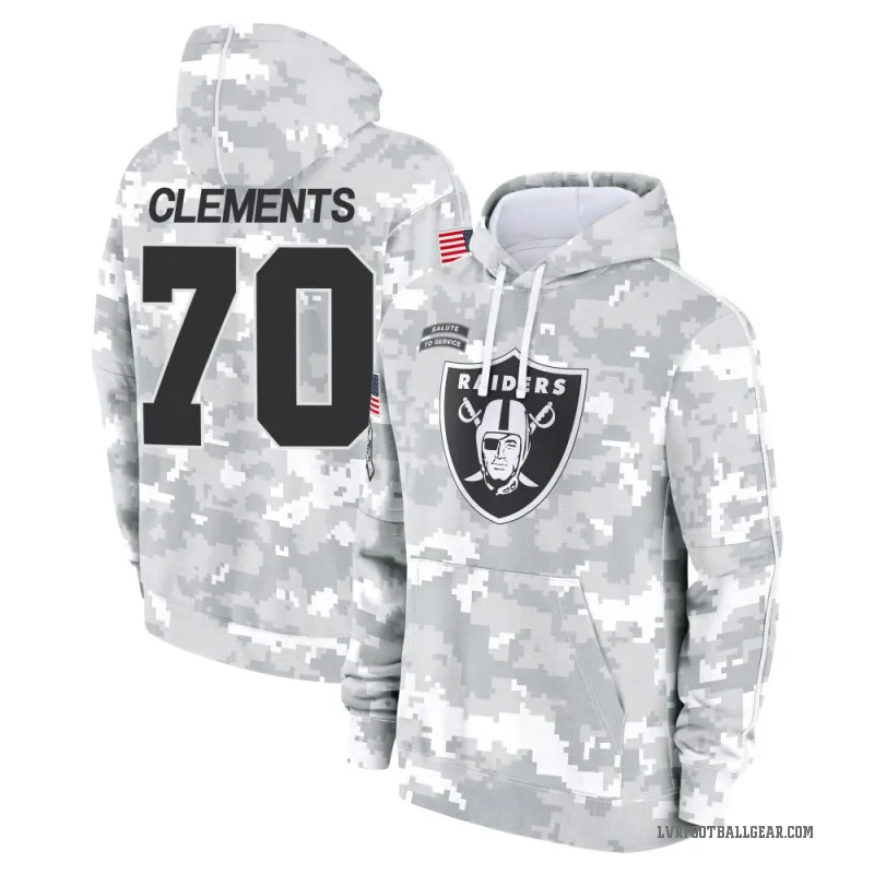 Parker Clements Men's Camo Las Vegas Raiders Arctic 2024 Salute to Service Club Fleece Pullover Hoodie