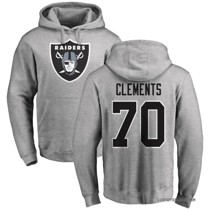 Parker Clements Men's Las Vegas Raiders Pro Line Ash Logo Pullover Hoodie
