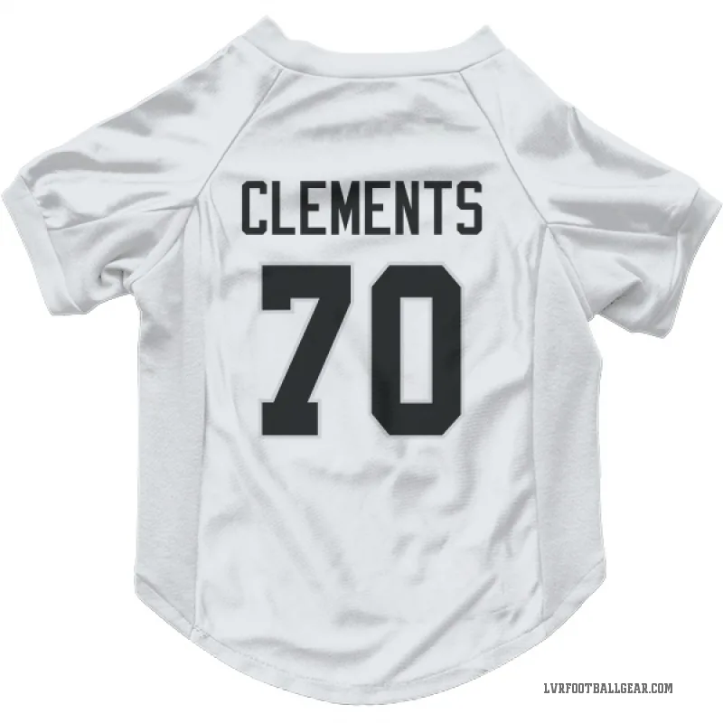 Parker Clements  White Las Vegas Raiders  Cat & Dog Pet Jersey