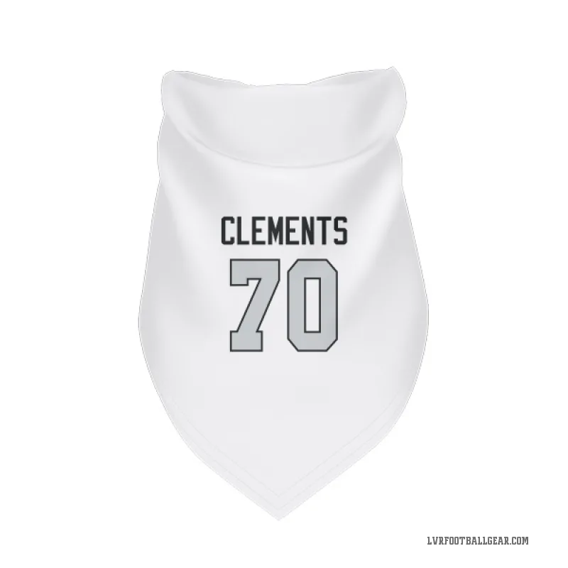 Parker Clements  White Las Vegas Raiders  Gray Cat & Dog Pet Bandana