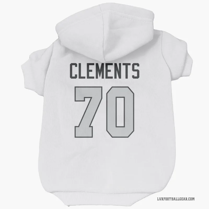 Parker Clements  White Las Vegas Raiders  Gray Cat & Dog Pet Hoodie
