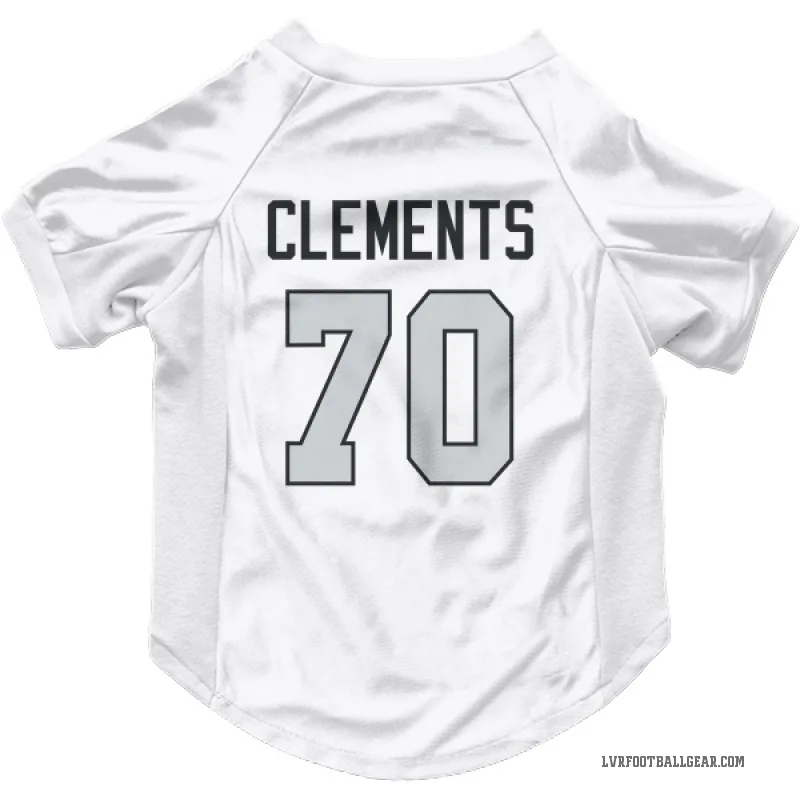 Parker Clements  White Las Vegas Raiders  Gray Cat & Dog Pet Jersey