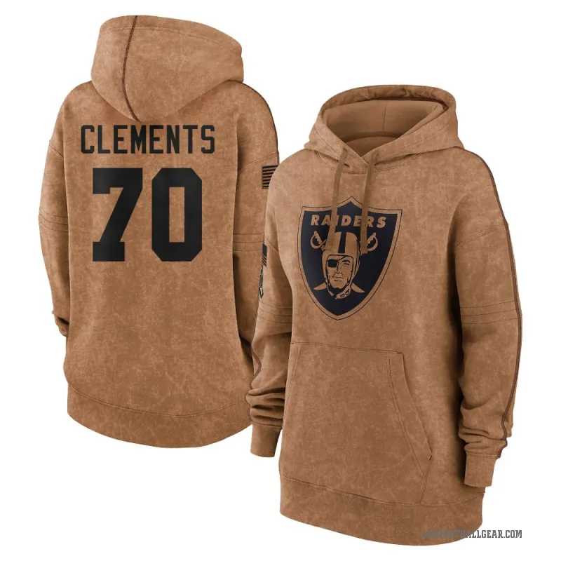 Parker Clements Women's Brown Las Vegas Raiders 2023 Salute To Service Pullover Hoodie
