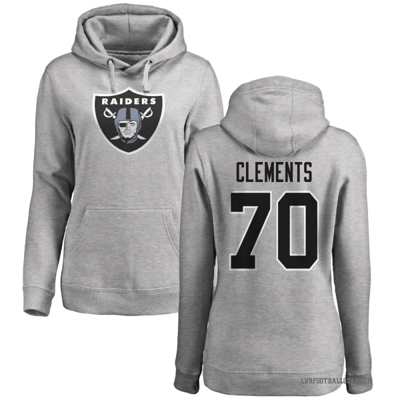 Parker Clements Women's Las Vegas Raiders Pro Line Ash Logo Pullover Hoodie