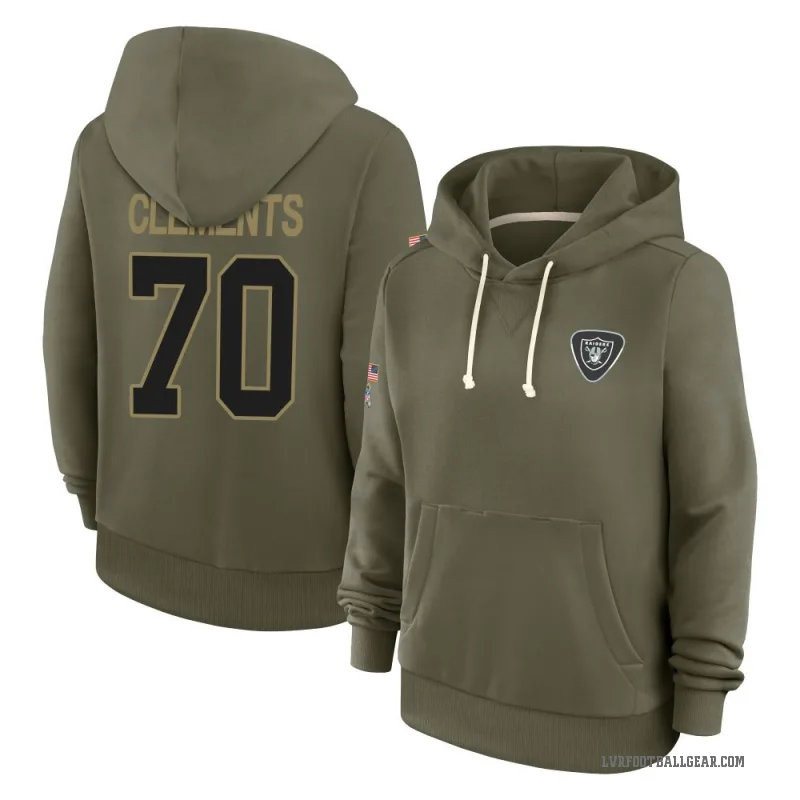 Parker Clements Women's Olive Las Vegas Raiders 2025 Salute to Service Hoodie