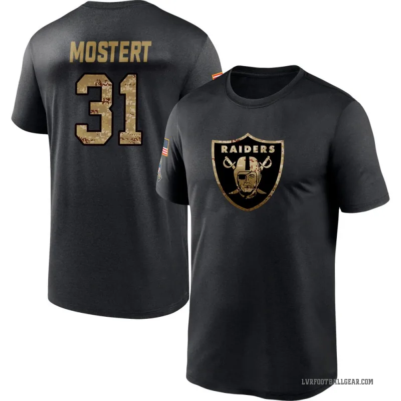 Raheem Mostert Men's Black Las Vegas Raiders 2020 Salute To Service Performance T-Shirt
