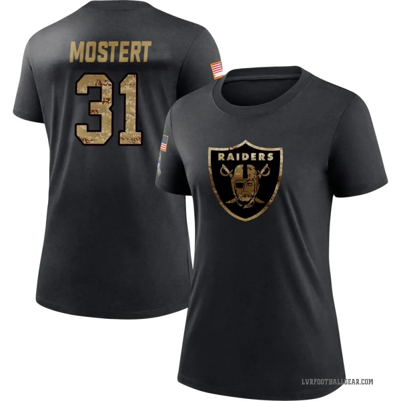 Raheem Mostert Women's Black Las Vegas Raiders 2020 Salute To Service Performance T-Shirt
