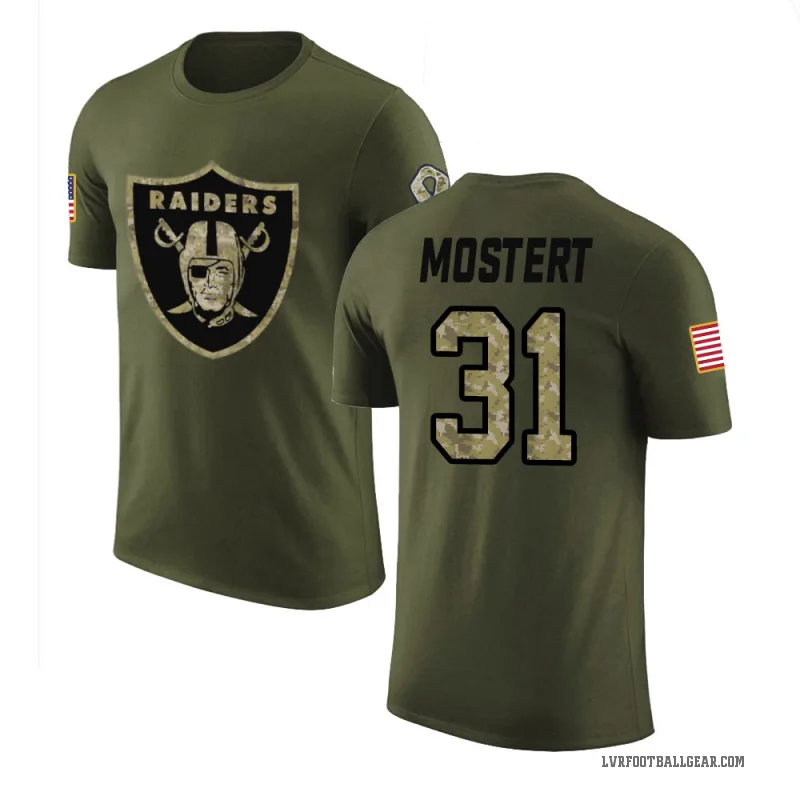 Raheem Mostert Youth Olive Las Vegas Raiders Salute to Service T-Shirt
