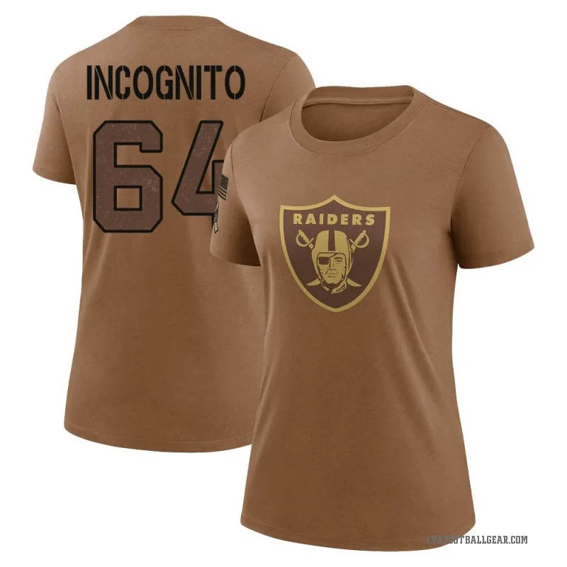 Richie Incognito Women's Brown Las Vegas Raiders 2023 Salute To Service Performance T-Shirt