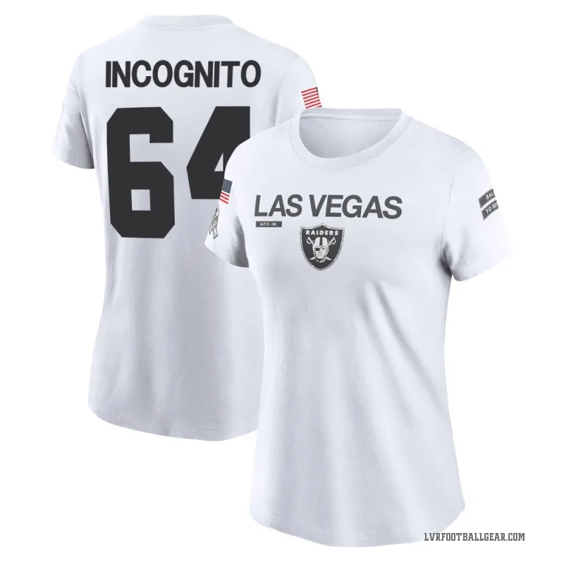 Richie Incognito Women's White Las Vegas Raiders 2024 Salute to Service Performance T-Shirt