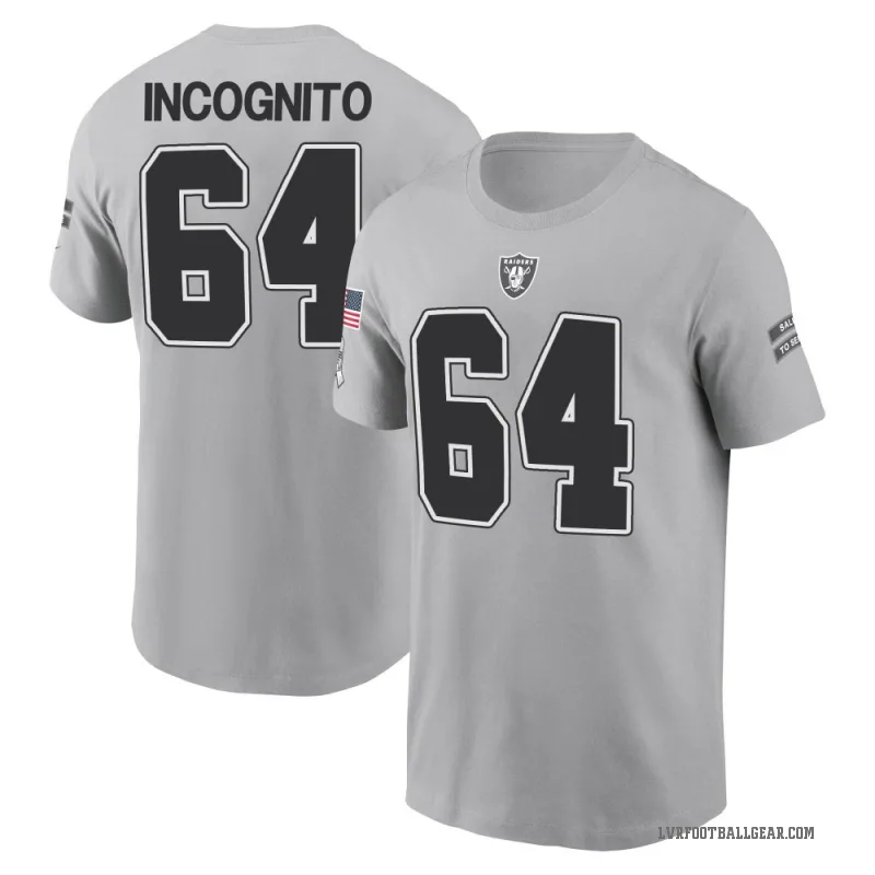 Richie Incognito Youth Gray Las Vegas Raiders 2024 Salute to Service T-Shirt