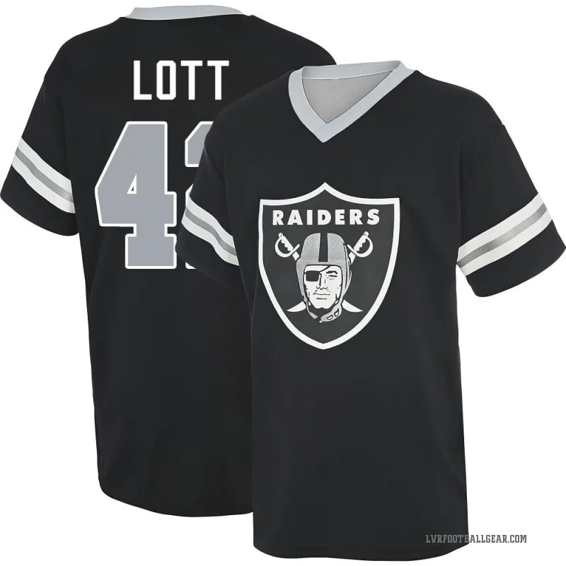 Ronnie Lott Men's Black Las Vegas Raiders Game Day V-Neck T-Shirt