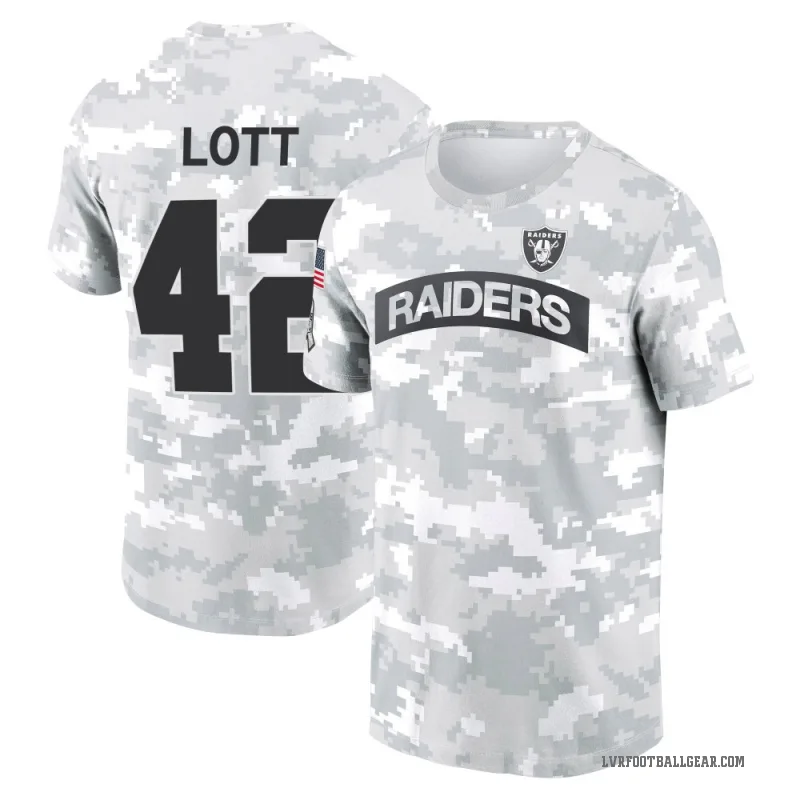 Ronnie Lott Men's Camo Las Vegas Raiders Arctic 2024 Salute to Service Performance T-Shirt