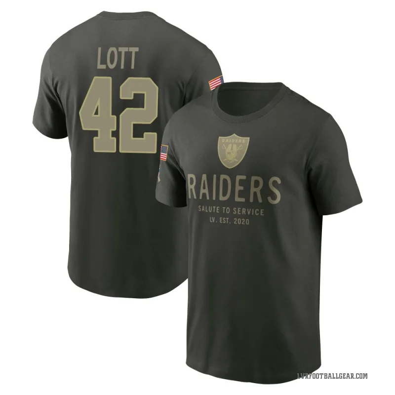 Ronnie Lott Men's Green Las Vegas Raiders Forest/ 2025 Salute to Service Sideline Primary Edge T-Shirt