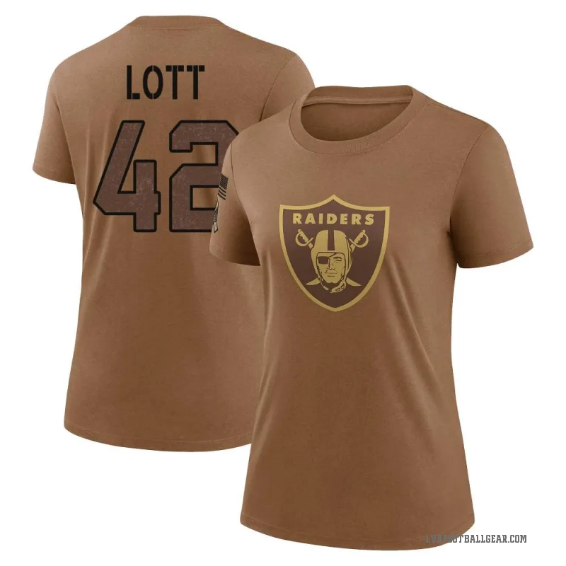 Ronnie Lott Women's Brown Las Vegas Raiders 2023 Salute To Service Performance T-Shirt
