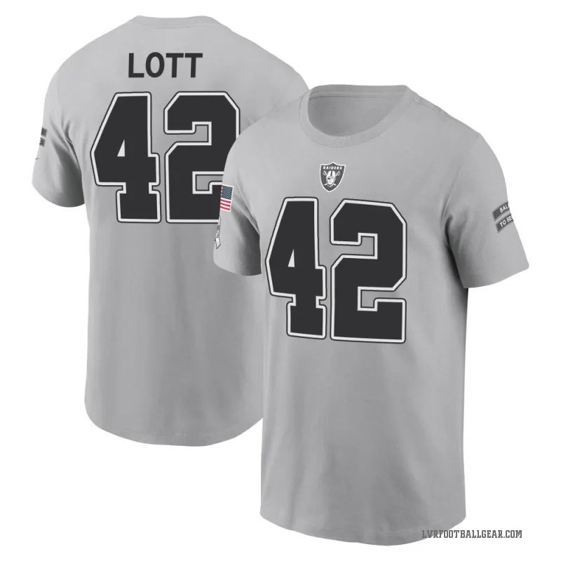 Ronnie Lott Youth Gray Las Vegas Raiders 2024 Salute to Service T-Shirt