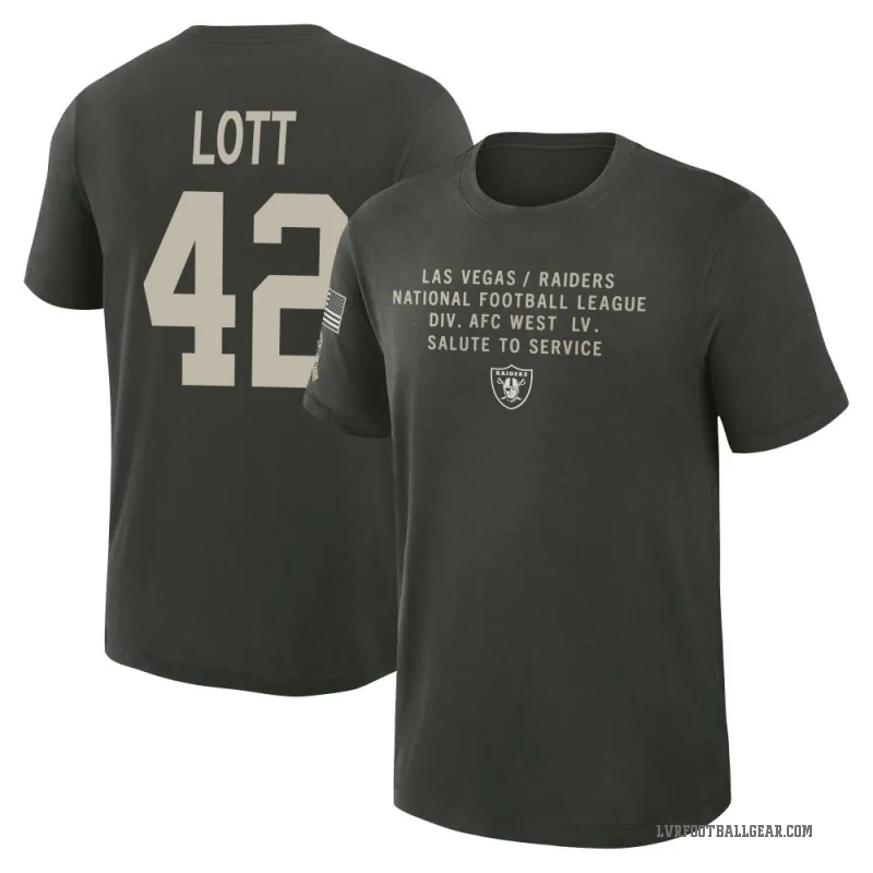 Ronnie Lott Youth Green Las Vegas Raiders Dark/ 2025 Salute to Service Sideline Slub T-Shirt
