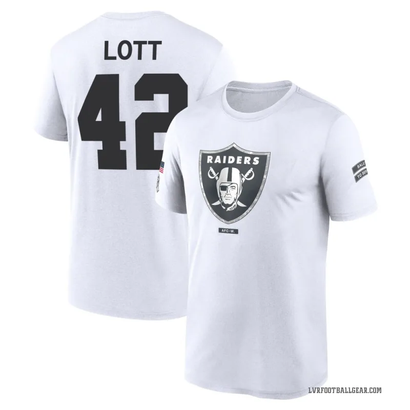 Ronnie Lott Youth White Las Vegas Raiders 2024 Salute to Service Performance T-Shirt