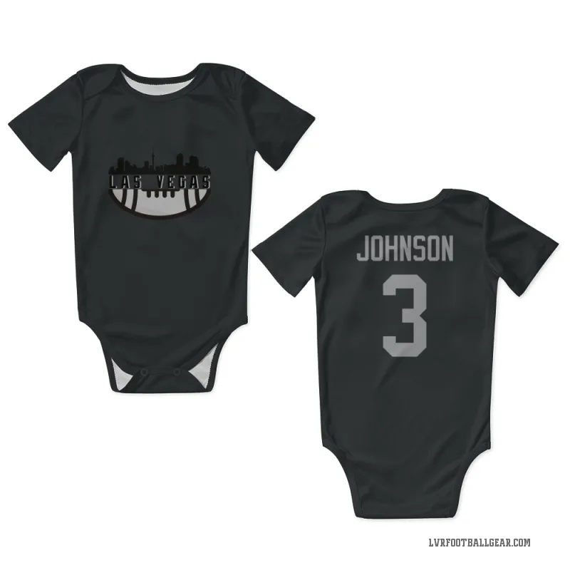 Taron Johnson  Black Las Vegas Raiders  Newborn & Infant Bodysuit