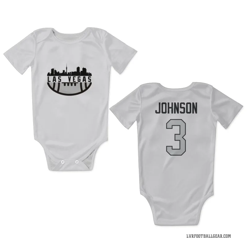 Taron Johnson  White Las Vegas Raiders  Gray Newborn & Infant Bodysuit