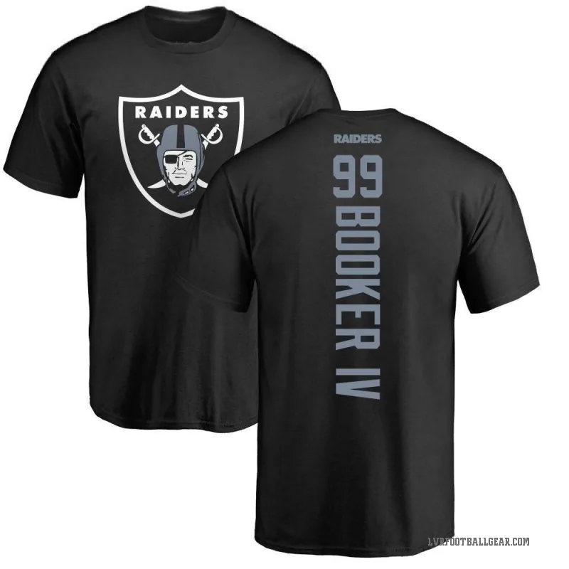 Thomas Booker IV Men's Black Las Vegas Raiders Backer T-Shirt -