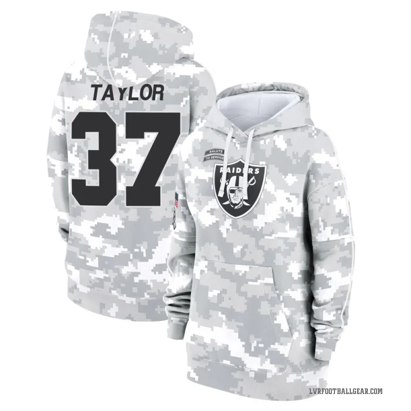 Trey Taylor Women's Camo Las Vegas Raiders Arctic 2024 Salute to Service Club Fleece Pullover Hoodie