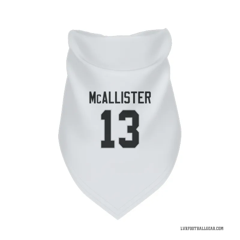 Tyreik McAllister  White Las Vegas Raiders  Cat & Dog Pet Bandana