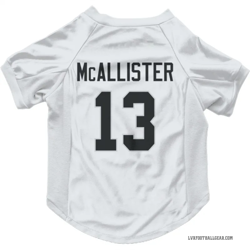 Tyreik McAllister  White Las Vegas Raiders  Cat & Dog Pet Jersey