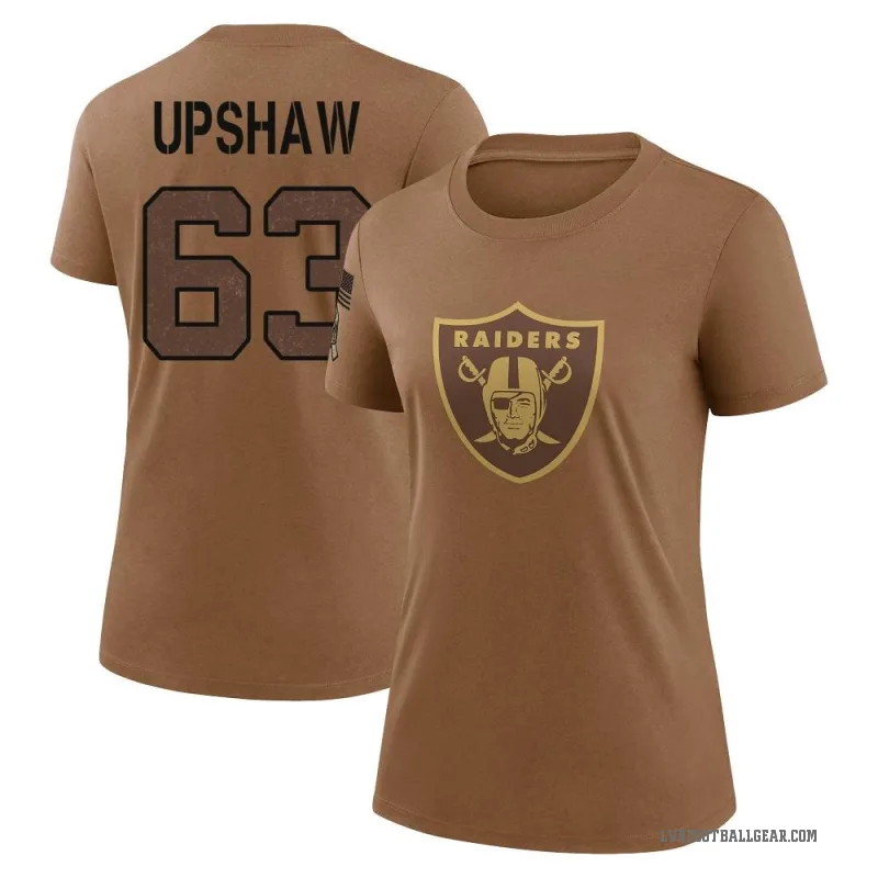Wilson Gene Upshaw Women's Brown Las Vegas Raiders 2023 Salute To Service Performance T-Shirt