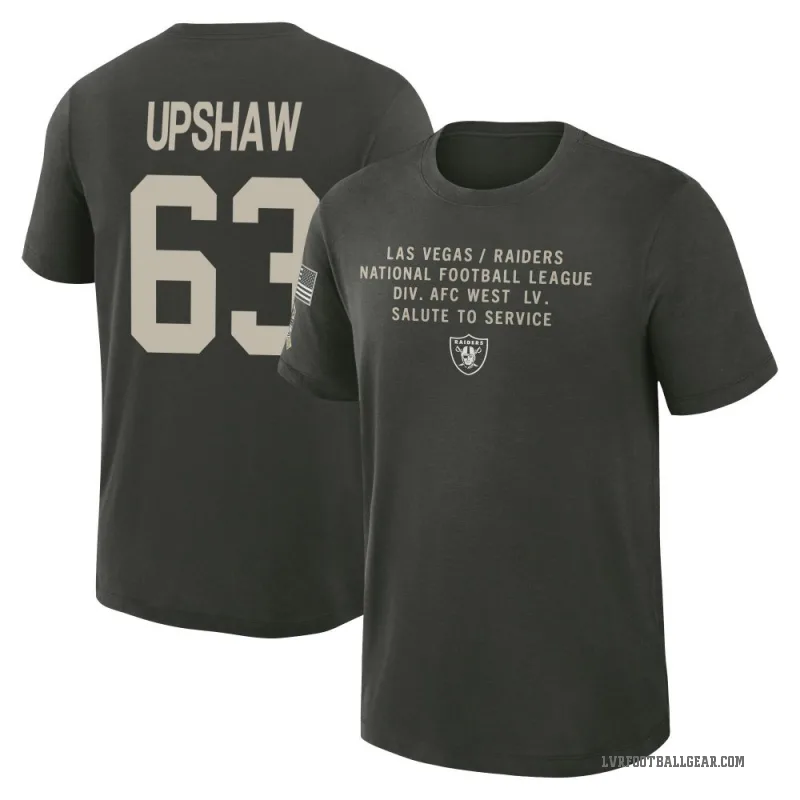 Wilson Gene Upshaw Youth Green Las Vegas Raiders Dark/ 2025 Salute to Service Sideline Slub T-Shirt