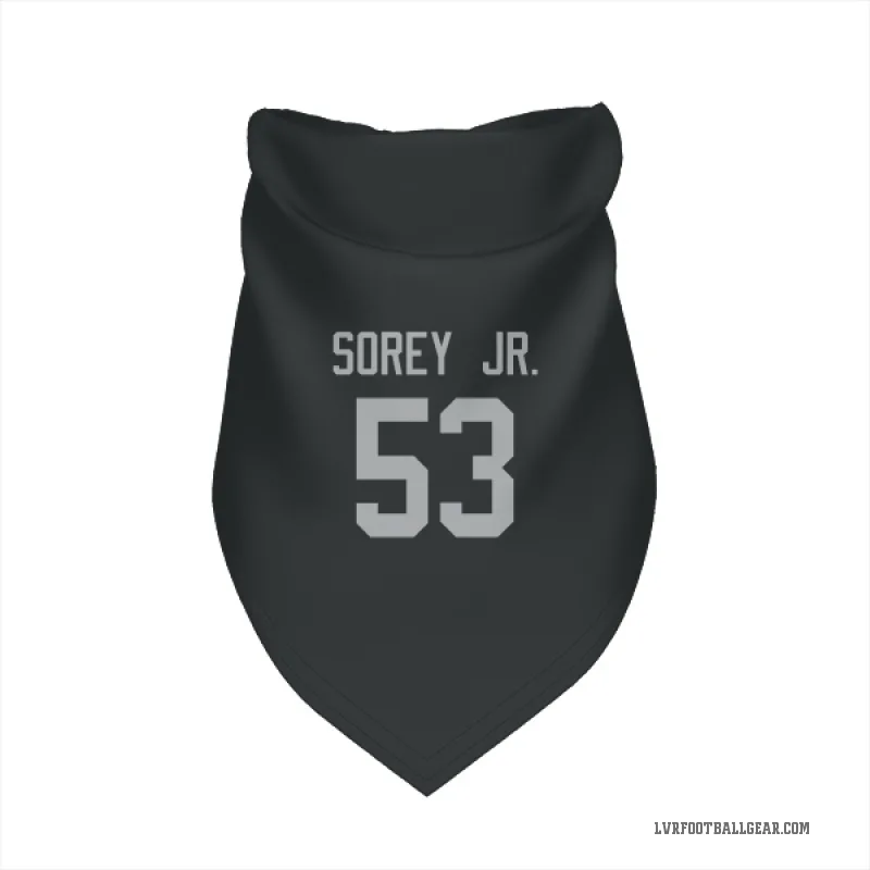 Xavian Sorey Jr.  Black Las Vegas Raiders  Cat & Dog Pet Bandana