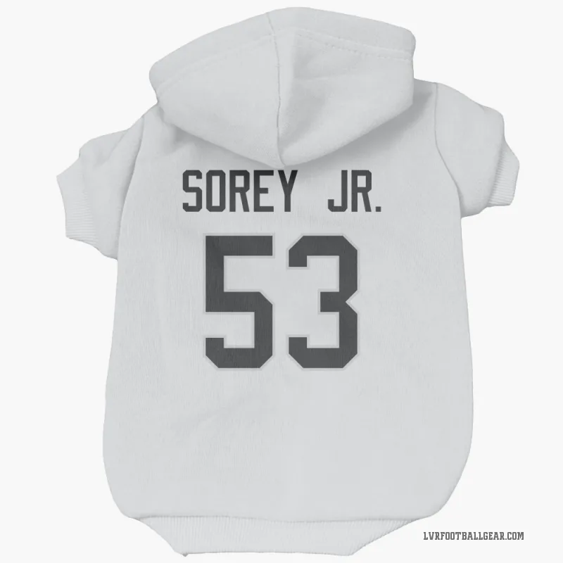 Xavian Sorey Jr.  White Las Vegas Raiders  Cat & Dog Pet Hoodie