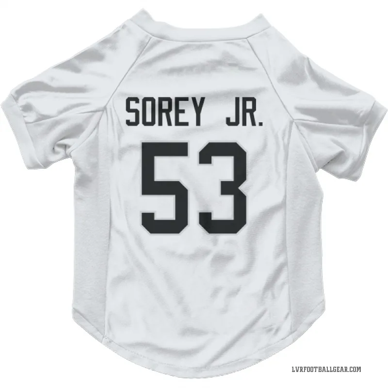 Xavian Sorey Jr.  White Las Vegas Raiders  Cat & Dog Pet Jersey