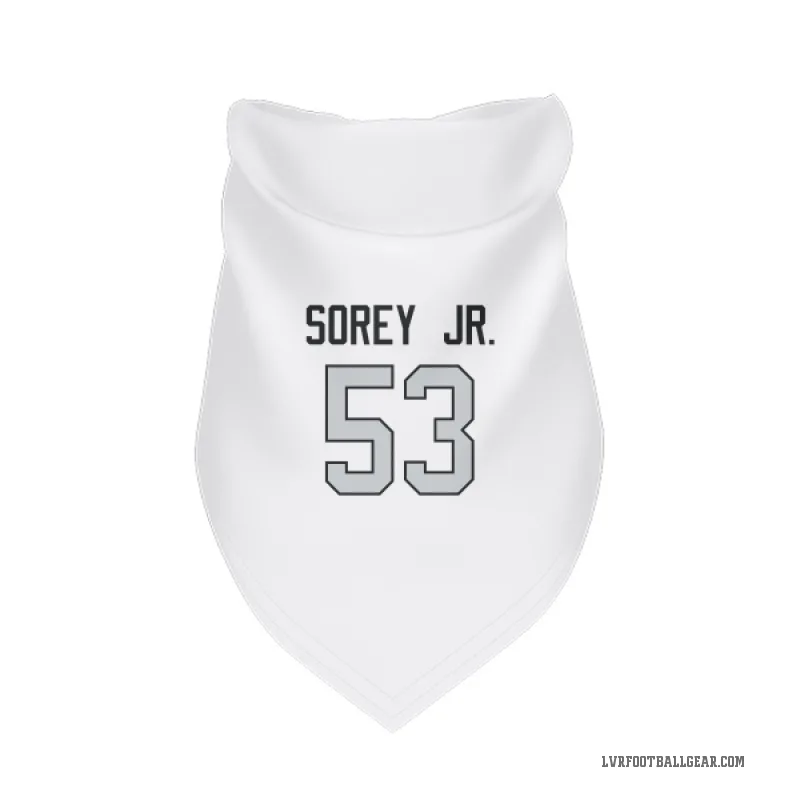 Xavian Sorey Jr.  White Las Vegas Raiders  Gray Cat & Dog Pet Bandana