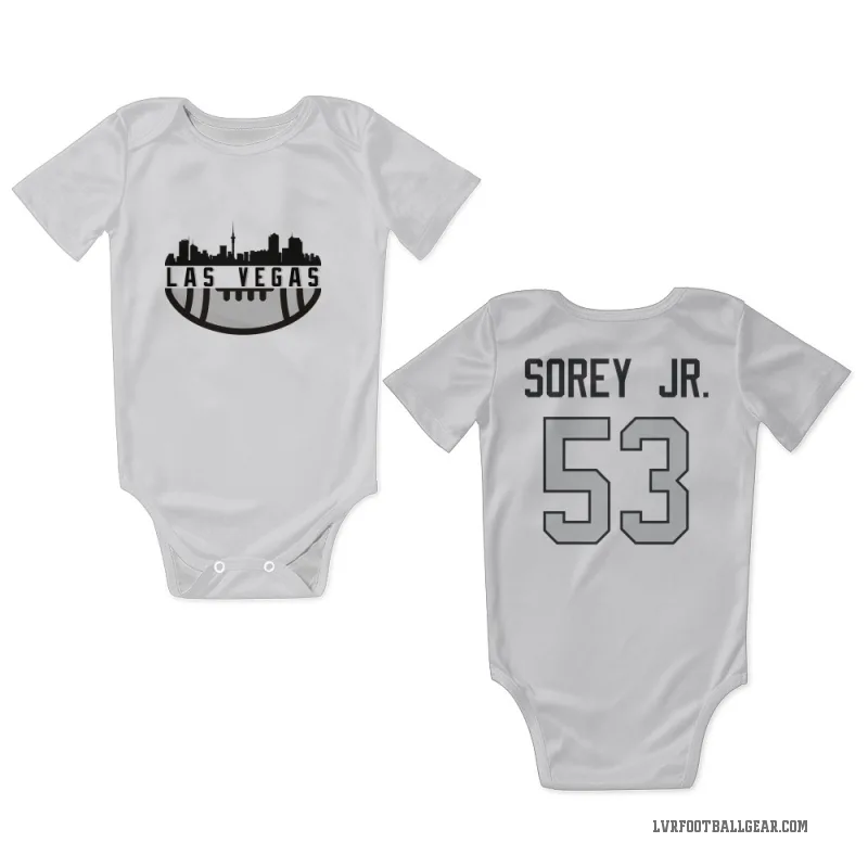Xavian Sorey Jr.  White Las Vegas Raiders  Gray Newborn & Infant Bodysuit