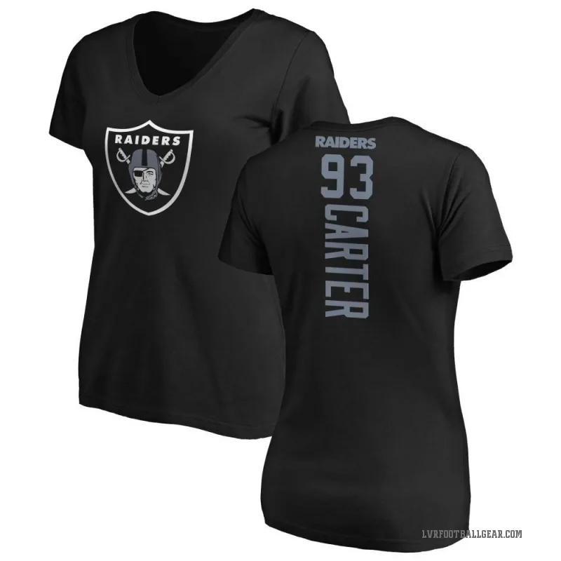 Zach Carter Women's Black Las Vegas Raiders Backer Slim Fit T-Shirt -