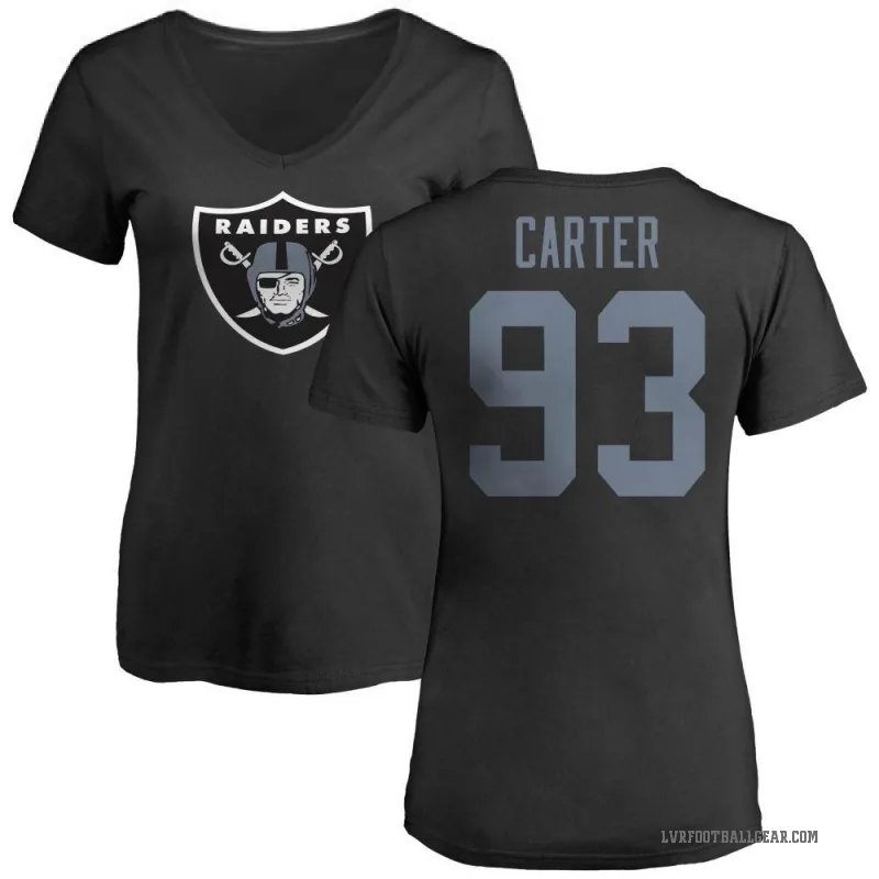 Zach Carter Women's Black Las Vegas Raiders Logo Slim Fit T-Shirt -