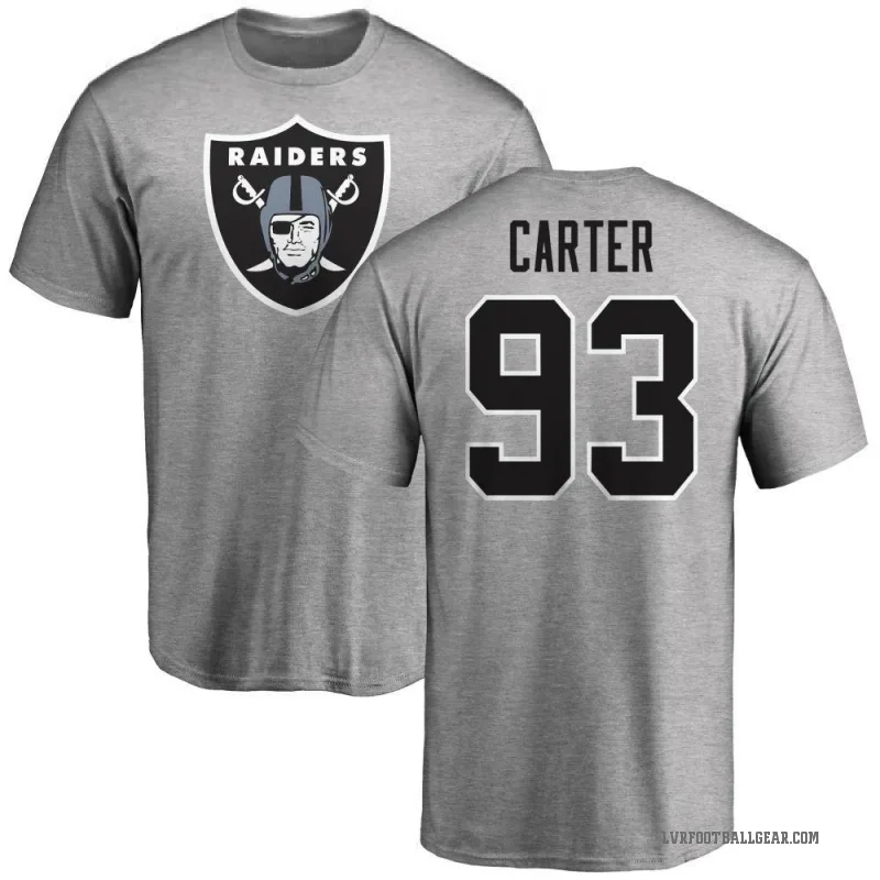 Zach Carter Youth Ash Las Vegas Raiders Logo T-Shirt -