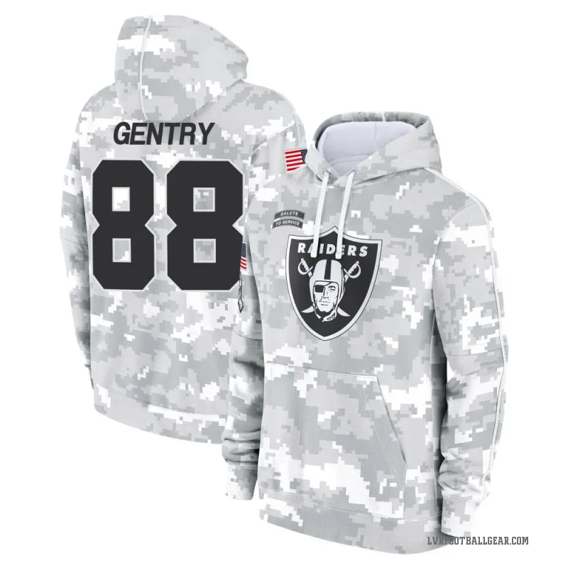 Zach Gentry Men's Camo Las Vegas Raiders Arctic 2024 Salute to Service Club Fleece Pullover Hoodie