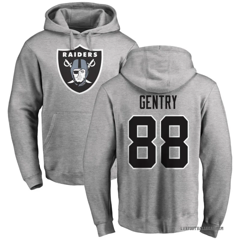 Zach Gentry Men's Las Vegas Raiders Pro Line Ash Logo Pullover Hoodie